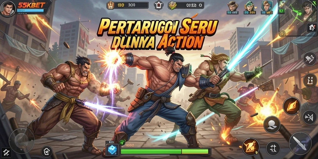 Gameplay seru 55KBET dengan pertarungan intens.