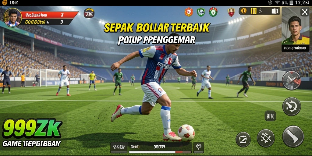 Gameplay seru dalam <strong>999ZK</strong> menampilkan aksi sepak bola yang mendebarkan.