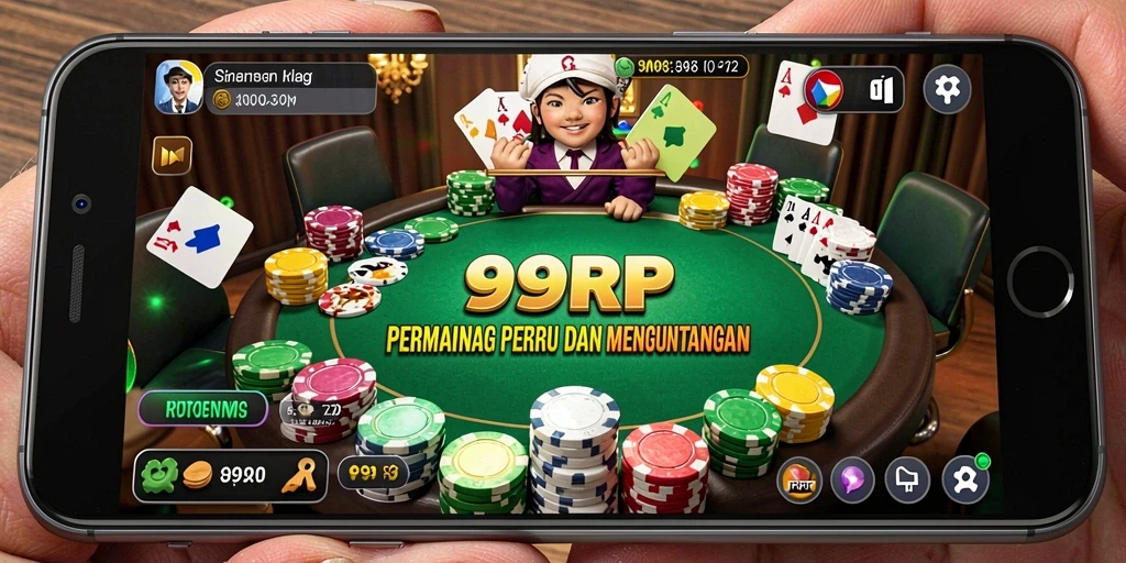 Screenshot gameplay 99RP menampilkan aksi seru permainan Poker.