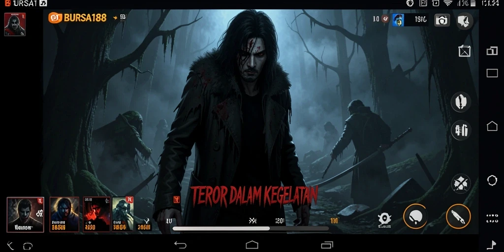 Tampilan gameplay BURSA188 yang menegangkan dan menyeramkan.