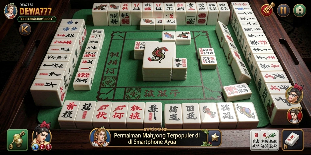 Tampilan gameplay Mahjong yang memikat dari DEWA777.