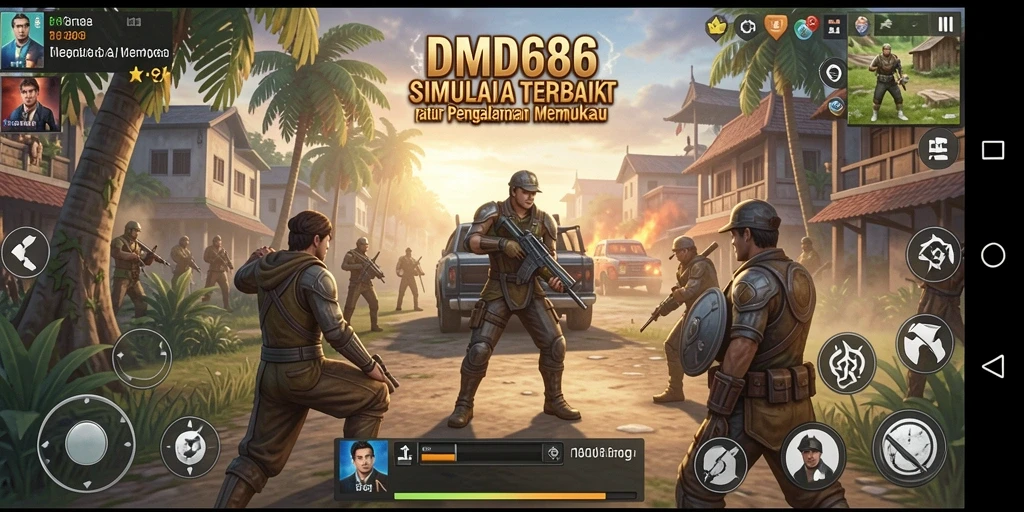 Screenshot utama DMD686 menampilkan gameplay seru dalam simulasi.