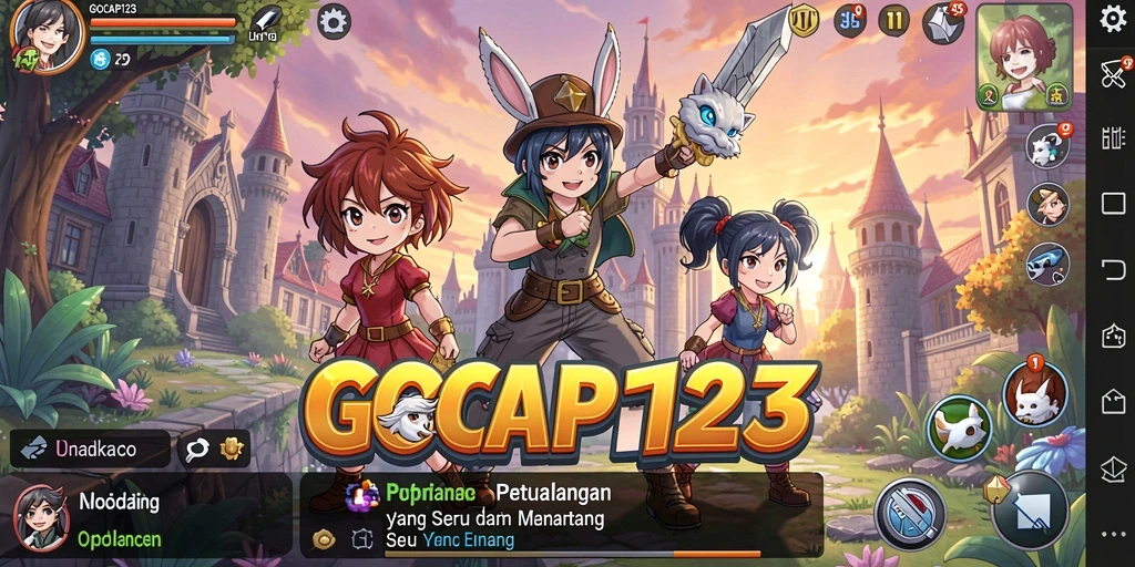 Tampilan gameplay GOCAP123 yang menarik dan penuh warna.