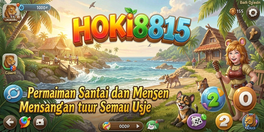 Tampilan gameplay menyenangkan dari HOKI8815 dengan karakter lucu.