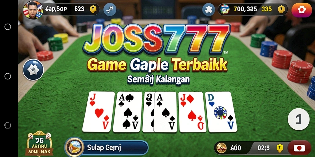 Tampilan menarik saat bermain Gaple di JOSS777.