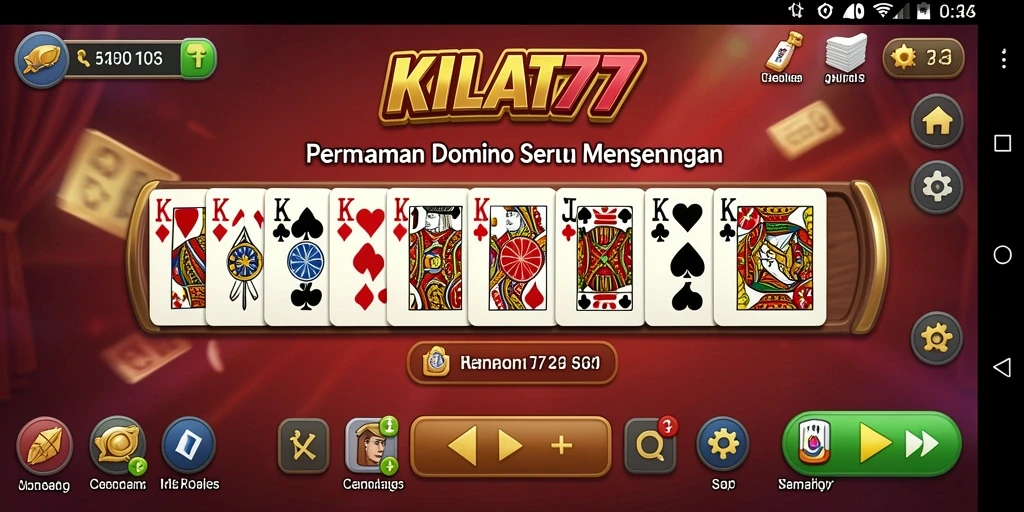 Tampilan gameplay Domino yang mengasyikkan di KILAT77.
