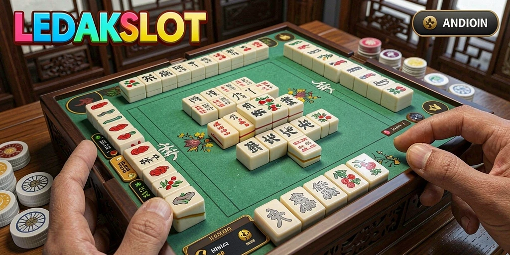 Tampilan gameplay menarik dari LEDAKSLOT saat bermain Mahjong.