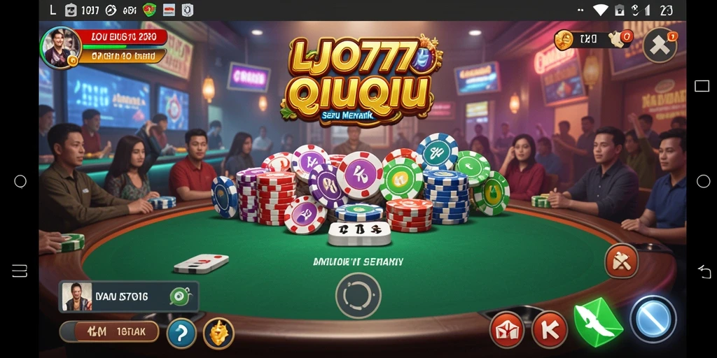 Screenshot gameplay LJO777 dengan aksi seru permainan QiuQiu.
