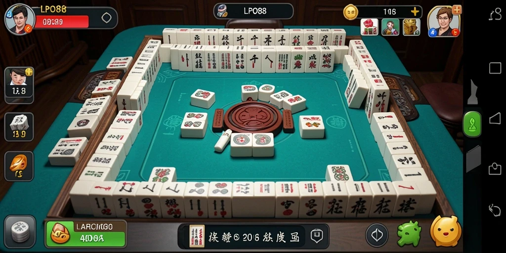 Tampilan gameplay Mahjong yang menarik dan interaktif.