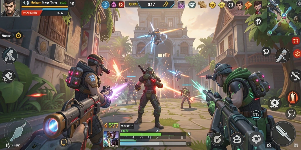 Screenshot utama LUSA777 menampilkan aksi seru dalam Tower Defense.
