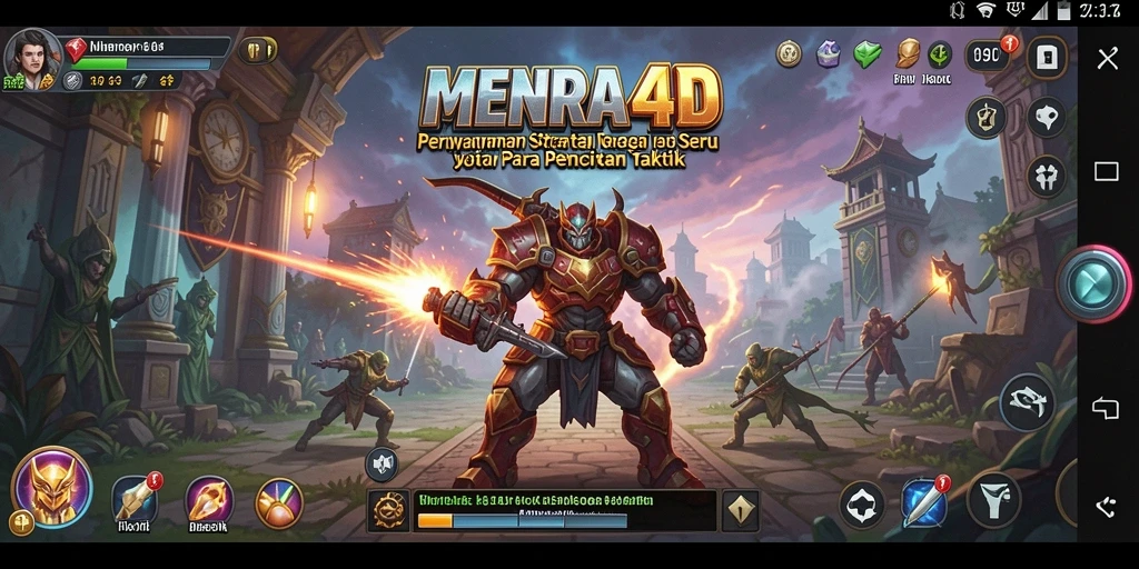 Tampilan gameplay strategis yang menegangkan di MENARA4D.