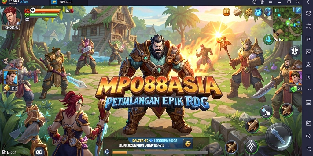 Tampilan gameplay RPG yang memukau dengan aksi karakter.