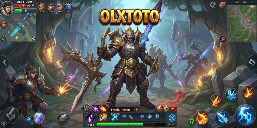 Tampilan gameplay <strong>OLXTOTO</strong> yang menakjubkan dengan aksi seru di dunia fantasi.