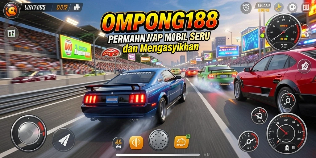 Screenshot gameplay OMPONG188 menampilkan aksi balap yang mengasyikkan.