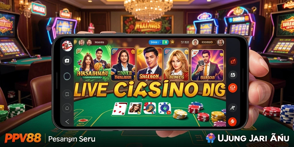 Tampilan gameplay seru dengan dealer langsung di PPV88.