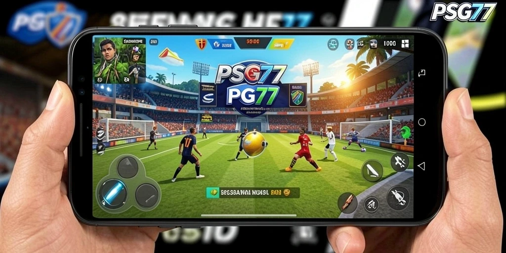 Tampilan gameplay menarik dari PSG77 yang penuh warna.
