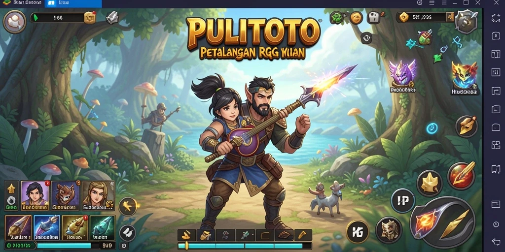 Tangkapan layar dari gameplay <strong>PULITOTO</strong> yang menampilkan pertarungan epik.