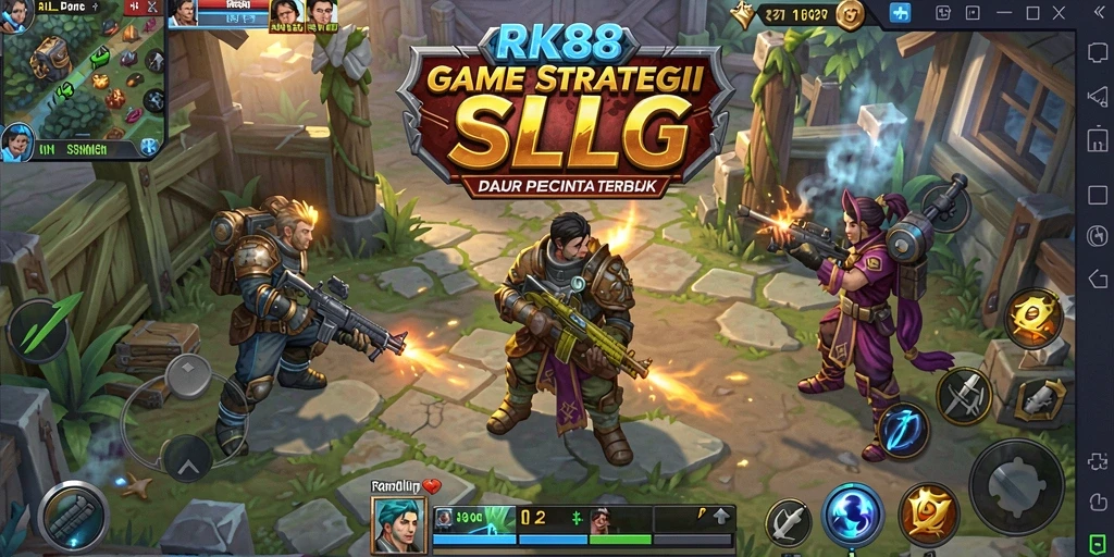 Tangkapan layar gameplay RK88 yang menampilkan strategi pertempuran mendebarkan.