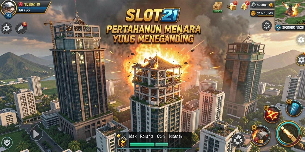 Gambaran gameplay menara yang mendebarkan di SLOT21.