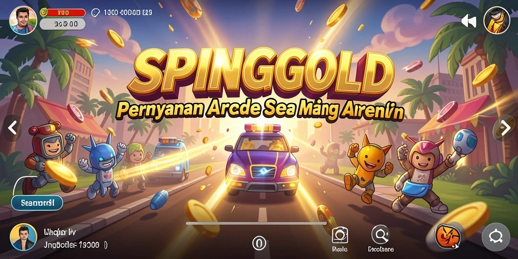 Screenshot permainan SPINGOLD menampilkan aksi seru dalam game Arcade.