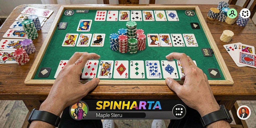 Tampilan gameplay seru dan mendebarkan di SPINHARTA.