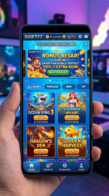 Screenshot aplikasi svip777 menampilkan kategori aplikasi yang lengkap.